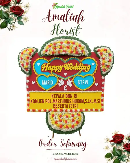 Papan Bunga Pernikahan Dekorasi Pernikahan Cibinong